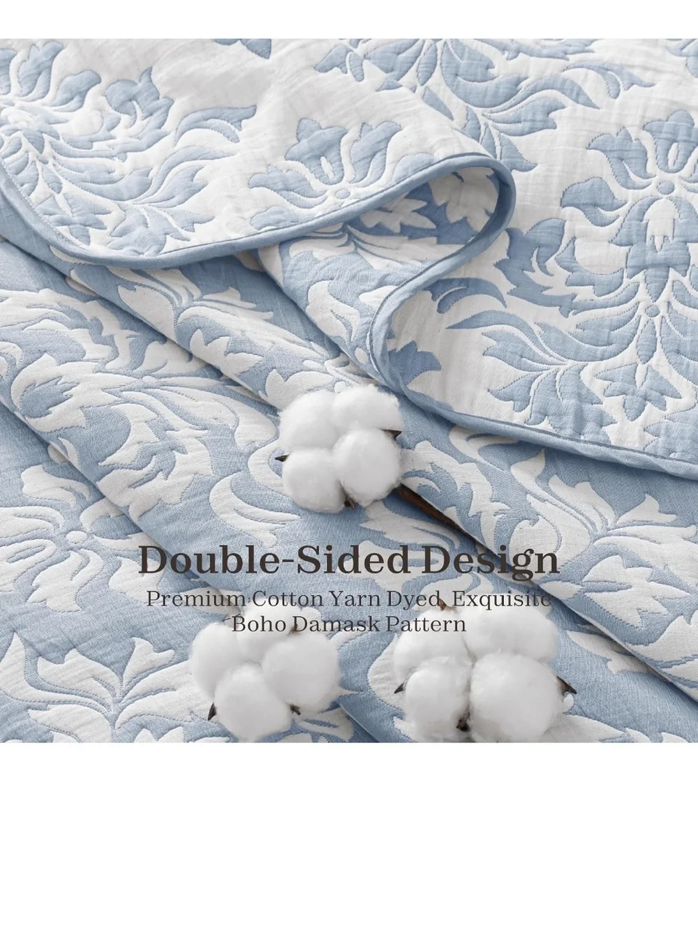 Exclusivo Mezcla Cotton Quilts King Size Blue